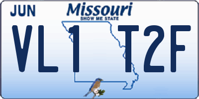 MO license plate VL1T2F