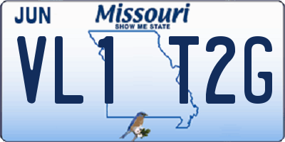 MO license plate VL1T2G