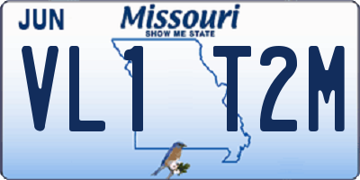 MO license plate VL1T2M