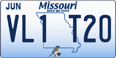 MO license plate VL1T2O