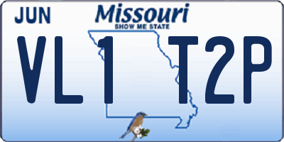 MO license plate VL1T2P