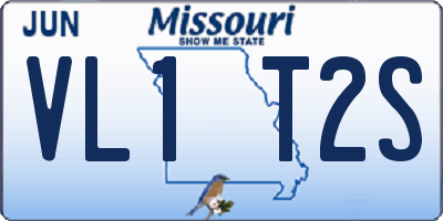 MO license plate VL1T2S