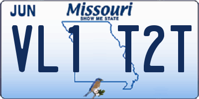 MO license plate VL1T2T