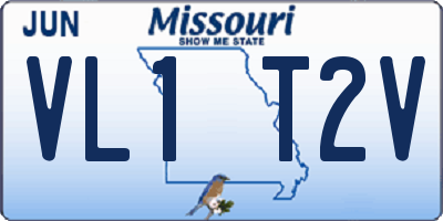 MO license plate VL1T2V