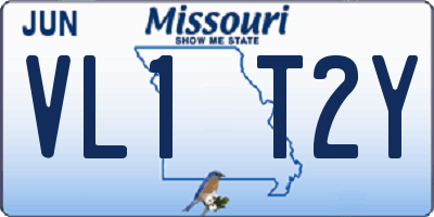 MO license plate VL1T2Y