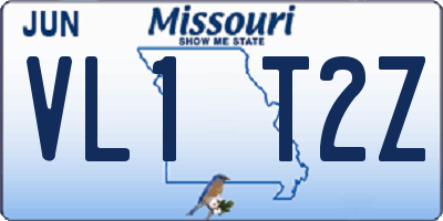 MO license plate VL1T2Z