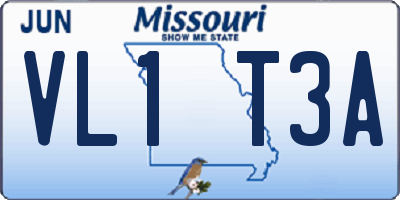 MO license plate VL1T3A