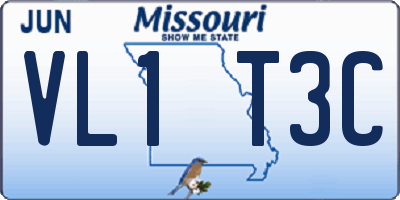 MO license plate VL1T3C