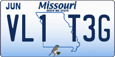 MO license plate VL1T3G