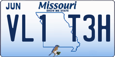 MO license plate VL1T3H