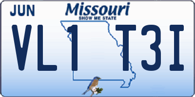 MO license plate VL1T3I