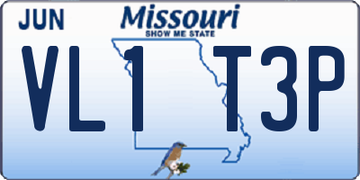 MO license plate VL1T3P