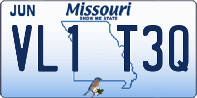 MO license plate VL1T3Q
