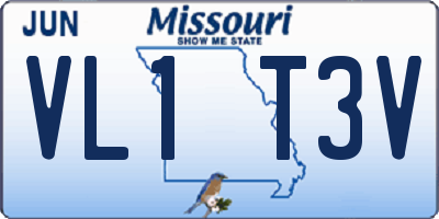 MO license plate VL1T3V