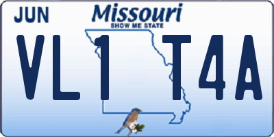 MO license plate VL1T4A