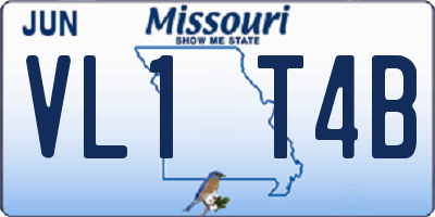 MO license plate VL1T4B