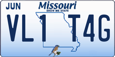 MO license plate VL1T4G