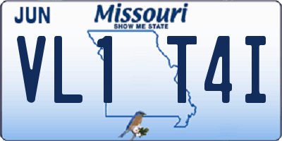 MO license plate VL1T4I