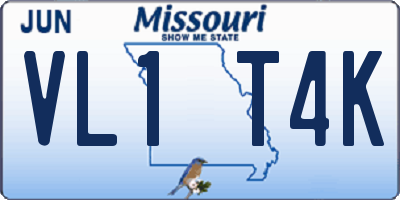 MO license plate VL1T4K
