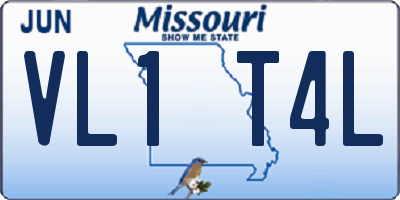 MO license plate VL1T4L