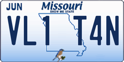 MO license plate VL1T4N