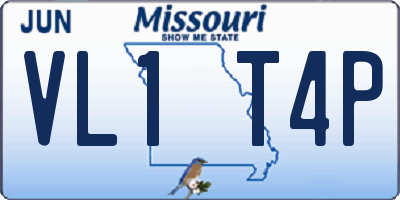MO license plate VL1T4P