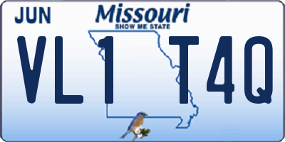 MO license plate VL1T4Q