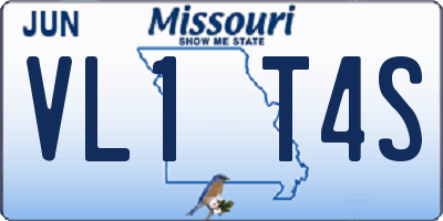 MO license plate VL1T4S