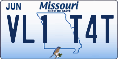 MO license plate VL1T4T