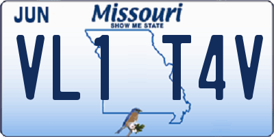 MO license plate VL1T4V