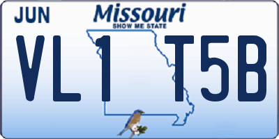 MO license plate VL1T5B