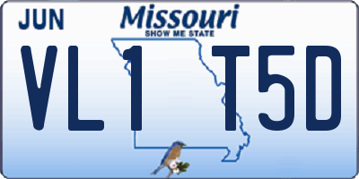 MO license plate VL1T5D