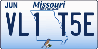 MO license plate VL1T5E