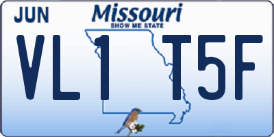 MO license plate VL1T5F