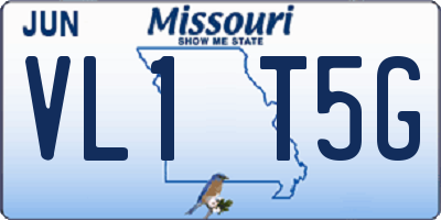 MO license plate VL1T5G