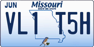 MO license plate VL1T5H