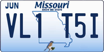 MO license plate VL1T5I