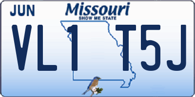 MO license plate VL1T5J