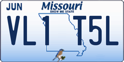 MO license plate VL1T5L