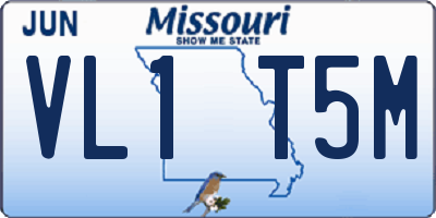 MO license plate VL1T5M