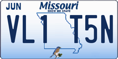 MO license plate VL1T5N