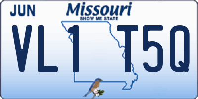 MO license plate VL1T5Q