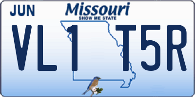 MO license plate VL1T5R