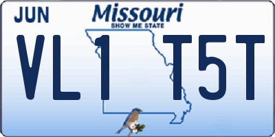 MO license plate VL1T5T