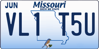 MO license plate VL1T5U