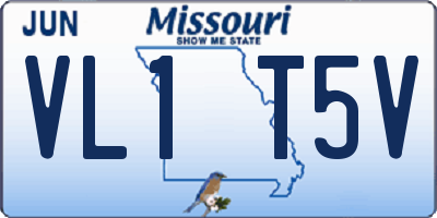 MO license plate VL1T5V
