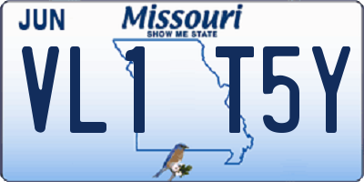 MO license plate VL1T5Y