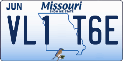 MO license plate VL1T6E