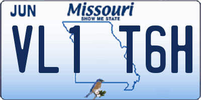 MO license plate VL1T6H