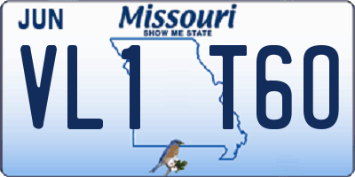 MO license plate VL1T6O